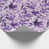 Elegante Violet en paarse bloemen Cadeaupapier (Hoek)