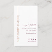 Elegante Violet Glitter & Roze Schoonheid Make-up Visitekaartje (Voorkant)