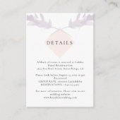 Elegante Violet Lavendel & Peach bruiloft details Informatiekaartje (Voorkant)