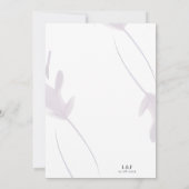 Elegante Violet Lavendel & Peach Kleur Bruiloft Kaart (Achterkant)