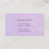 Elegante Violet Marbling Professionele look Visitekaartje (Achterkant)