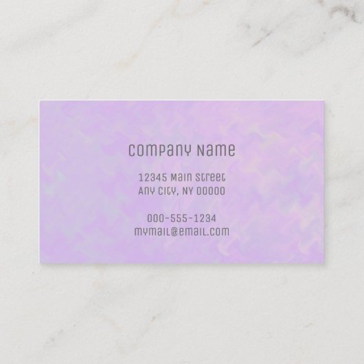 Elegante Violet Marbling Professionele look Visitekaartje (Achterkant)