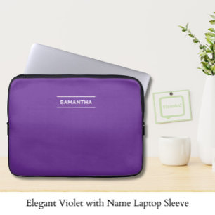 Elegante Violet Naam met Laptop Sleeve