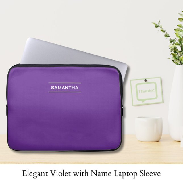 Elegante Violet Naam met Laptop Sleeve (Creator heeft geüpload)