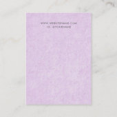 Elegante Violet Paarse Sieraden Oorbel Display Visitekaartje (Achterkant)