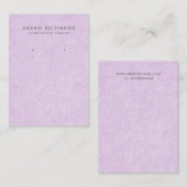 Elegante Violet Paarse Sieraden Oorbel Display Visitekaartje (Voorkant / Achterkant)