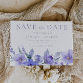 Elegante Violet Paarse Waterverf bruiloft Save The Date