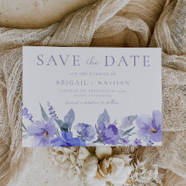 Elegante Violet Paarse Waterverf bruiloft Save The Date