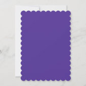 Elegante Violet Paarse Witte Pensioen Partij Kaart (Achterkant)