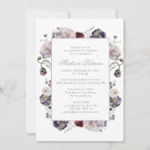 Elegante Violet Waterverf Bloemen Kaart (Voorkant)