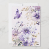 Elegante Violet Wildflower Moederdag Brunch Kaart (Achterkant)