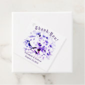 Elegante Violets Bruiloft Bedankjes Labels (In situ)