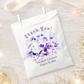 Elegante Violets Bruiloft Bedankzakje (Geknipt)