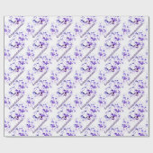 Elegante Violets Bruiloft Cadeaupapier (Vlak)