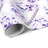 Elegante Violets Bruiloft Cadeaupapier (Rol Hoek)