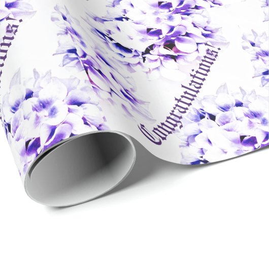 Elegante Violets Bruiloft Cadeaupapier (Rol Hoek)
