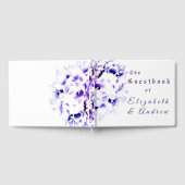 Elegante Violets Bruiloft Gastenboek (Volledig)