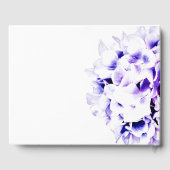 Elegante Violets Bruiloft Gastenboek (Achterkant)