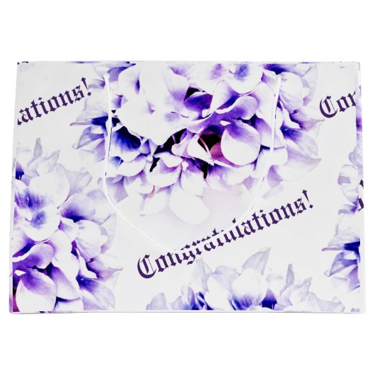 Elegante Violets Bruiloft Groot Cadeauzakje (Voorkant)