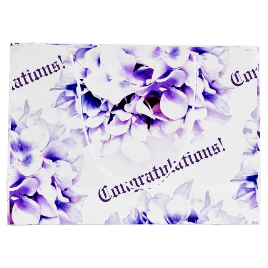 Elegante Violets Bruiloft Groot Cadeauzakje (Achterkant)