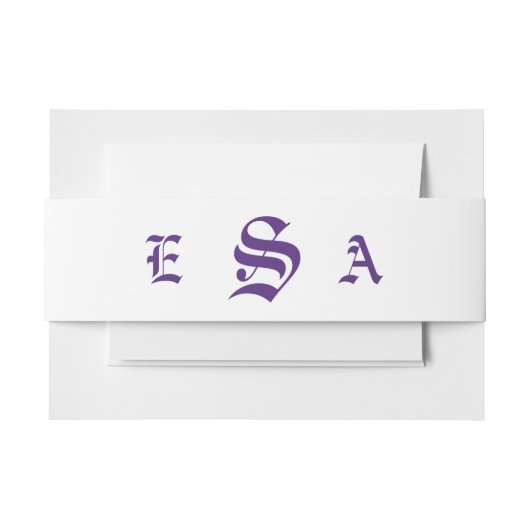 Elegante Violets Bruiloft Uitnodigingen Wikkel (Voorkant Voorbeeld)