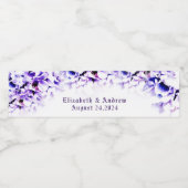 Elegante Violets Etikettenset voor voedsel en dran Waterfles Etiket (Enkel label)