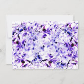Elegante Violets repetitie diner uitnodiging (Achterkant)