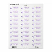 Elegante Violets Retouradres Etiket (Full Sheet)