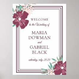 Elegante violette bloemen. Botanische Poster