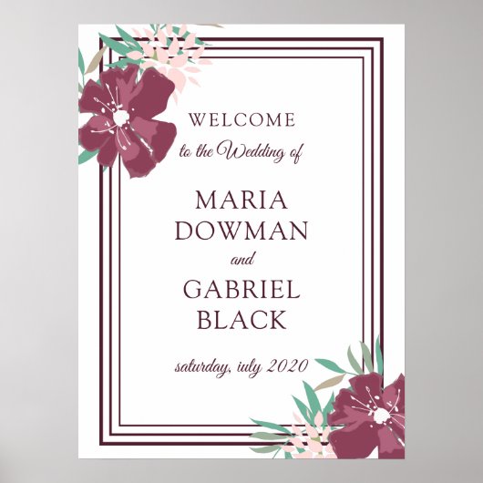 Elegante violette bloemen. Botanische Poster (Voorkant)