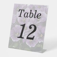 Elegante Violette Bloemen Lesbisch Huwelijk Tafeln
