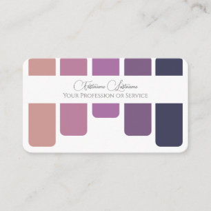 Elegante violette kleurenpalet kalligrafie QR-Code Visitekaartje