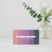 Elegante violette kleurenpalet kalligrafie QR-Code Visitekaartje (Staand voorkant)