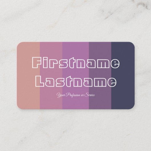 Elegante violette kleurenpalet kalligrafie QR-Code Visitekaartje (Voorkant)