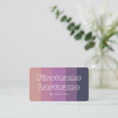 Elegante violette kleurenpalet kalligrafie QR-Code Visitekaartje (Staand voorkant)