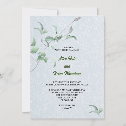 Elegante violette knop op een hemelsblauwe achterg kaart (Voorkant)