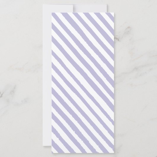 Elegante violette lavendel bloemenbruiloft menukaa (Achterkant)