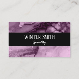 Elegante violette marmer waterverf visitekaartje