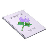 Elegante Violette Roos Notitieboek (Rechterzijde)