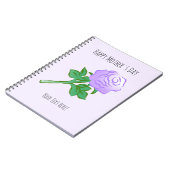 Elegante Violette Roos Notitieboek (Linkerzijde)