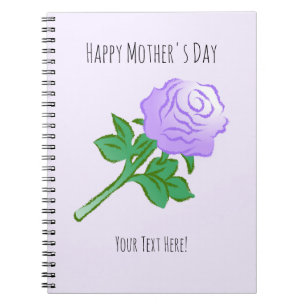 Elegante Violette Roos Notitieboek