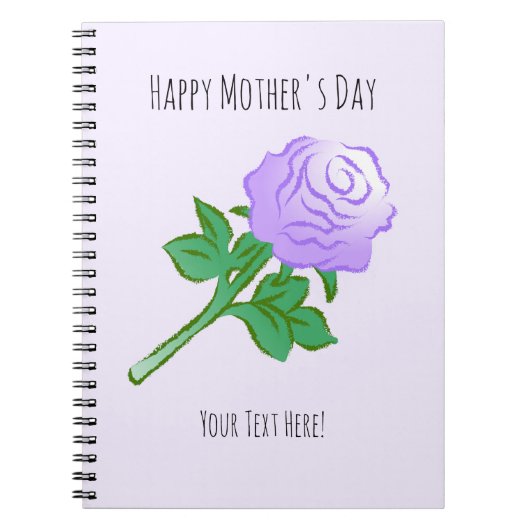 Elegante Violette Roos Notitieboek (Voorkant)
