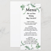 Elegante violette tak menu (Voorkant / Achterkant)