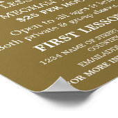 Elegante violist, vioolles Adverteren Poster (Hoek)