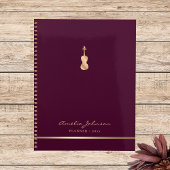 Elegante Vioolmuziek Bourgogne Goud 2026 Custom Planner