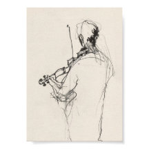 Elegante Vioolspeler Schets - Premium