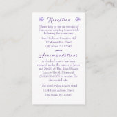 Elegante Viooltjes Envelopkaart Informatiekaartje (Achterkant)