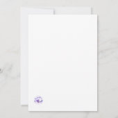 Elegante viooltjes Katholieke bruiloft uitnodiging (Achterkant)