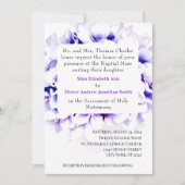 Elegante viooltjes Katholieke bruiloft uitnodiging (Voorkant)