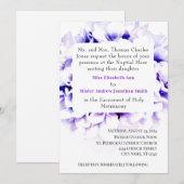 Elegante viooltjes Katholieke bruiloft uitnodiging (Voorkant / Achterkant)